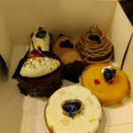 French pastries in a pâtisserie display